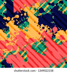 Abstract seamless pattern for girls and boys. Textured grunge urban wallpaper. Background for other clothes.
