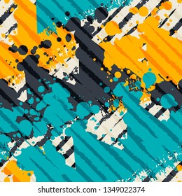 Abstract seamless pattern for girls and boys. Textured grunge urban wallpaper. Background for other clothes.