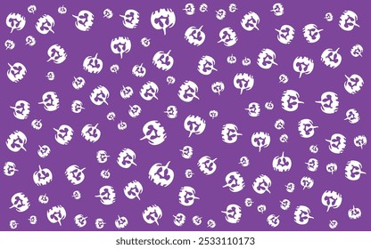 Abstractas patrón sin fisuras para las niñas, los niños para Halloween. Conjunto de pegatinas. Fondo de Vector creativo con calabaza. Fondo de pantalla divertido para el estilo de la moda textil y de la tela. Imagen brillante colorida para el niño