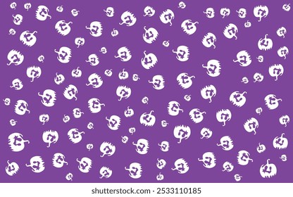 Abstractas patrón sin fisuras para las niñas, los niños para Halloween. Conjunto de pegatinas. Fondo de Vector creativo con calabaza. Fondo de pantalla divertido para el estilo de la moda textil y de la tela. Imagen brillante colorida para el niño