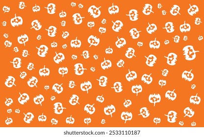 Abstractas patrón sin fisuras para las niñas, los niños para Halloween. Conjunto de pegatinas. Fondo de Vector creativo con calabaza. Fondo de pantalla divertido para el estilo de la moda textil y de la tela. Imagen brillante colorida para el niño