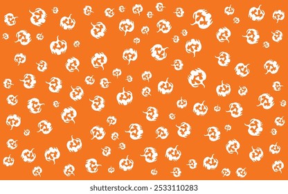 Abstractas patrón sin fisuras para las niñas, los niños para Halloween. Conjunto de pegatinas. Fondo de Vector creativo con calabaza. Fondo de pantalla divertido para el estilo de la moda textil y de la tela. Imagen brillante colorida para el niño