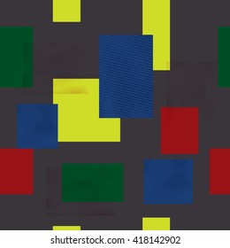 Abstract seamless pattern . For girls and boys . Color squares. The original style.