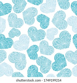 Abstract seamless pattern for girls. Concept love, valentine day greeting card. Seamless pattern.