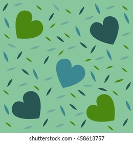 Abstract seamless pattern for girls. Creative vector background with hearts. Funny wallpaper for textile and fabric. Fashion style. Colorful bright picture for children.