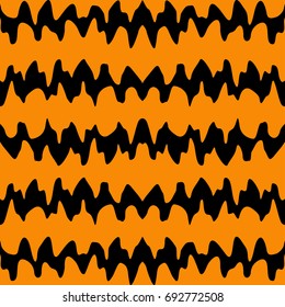 Abstract seamless pattern for girls,boys, children, halloween.Creative vector background with waves.Funny wallpaper for textile and fabric.Fashion style.Colorful bright