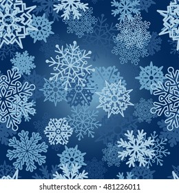 Abstract seamless pattern for girls,boys.Creative vector background with snowflakes, winter.Funny wallpaper for textile and fabric.Fashion style.Colorful bright 