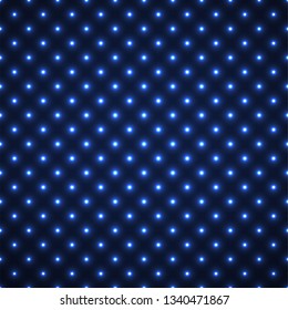 Abstract seamless pattern with glowing dots. Neon geometric background