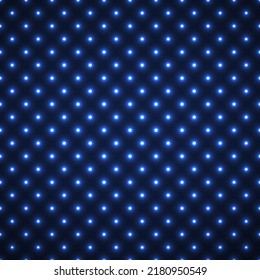 Abstract seamless pattern with glowing dots.Neon geometric background. Vector illustration