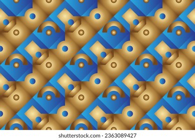 abstract seamless pattern with gold color
