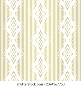 Abstract seamless pattern of gold geometric shapes. Design of home textiles, fashionable clothes, luxurious invitations to weddings and parties, packaging of jewelry. Vector illustration.