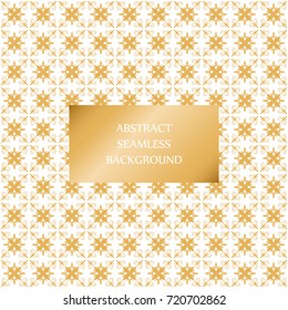 Abstract seamless pattern. Gold ornament on a white background. Vector illustration.
