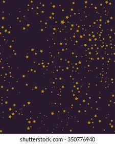 Abstract seamless pattern with gold stars. Vector illustration. background, gold, gift wrap
