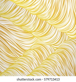 abstract seamless pattern golden. lined art wave gold hair nature background hand-drawn vector illustration