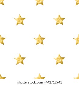 Abstract seamless pattern with golden stars, design element. Can be used for invitations, greeting cards, scrapbooking, print, gift wrap, manufacturing