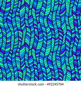 Abstract seamless pattern. Graphic ornament. Geometric stylish background. Colorful vector repeating texture.