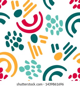 Abstract seamless pattern with graphyc elements, modern abstract shapes.  Geometric wallpaper for business brochure,  cover design. 