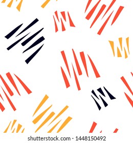Abstract seamless pattern with graphyc elements, modern abstract shapes.   Avant-garde collage style. Geometric wallpaper for business brochure,  cover design. 