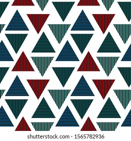 Abstract seamless pattern with graphyc elements - triangles. Geometric wallpaper for cover design. 