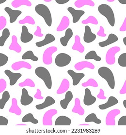 Abstract seamless pattern with gray and pink colors on a white background for texture and fabric print.