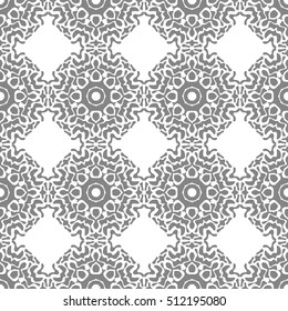 Abstract seamless pattern of gray spots. White background.