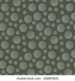 abstract seamless pattern of gray-green circles