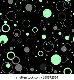 Abstract seamless pattern with green circles. Geometry pattern for fabric.