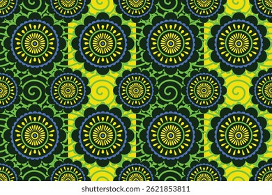 Modelo inconsútil abstracto con color verde