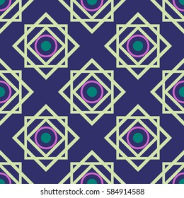 Abstract seamless pattern with green diamonds