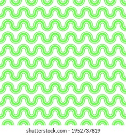 Abstract Seamless Pattern Green Doodle Background Vector
