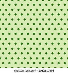 Abstract Seamless Pattern With Green Dots Background Cute Ornament For Patrick Day Holiday Vector Illustration