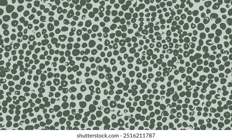 Abstract seamless pattern, green polka dots on green background