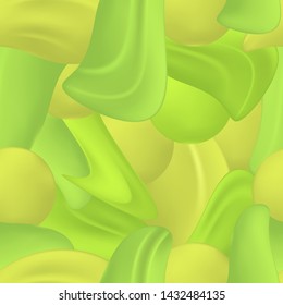 Abstract seamless pattern of green and yellow streaks. Texture for paper curtains and wallpaper. Pattern for decor.EPS 10.