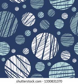 Abstract seamless pattern with grunge circles. Design element for wrapping paper, wallpaper and fabric.