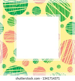 Abstract seamless pattern with grunge circles. Flat vector Illustration. Design element for poster, photo frame or home decor.