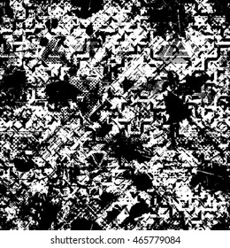 Abstract Seamless Pattern. Grunge distress texture vector.overlay background