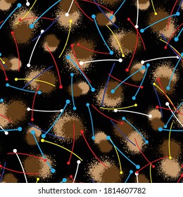 Abstract seamless pattern, grunge effect, splash