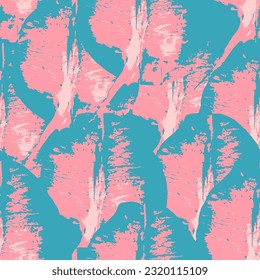 Abstract seamless pattern with grunge leaves
