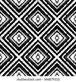Abstract seamless pattern. Grunge monochrome background, vector illustration