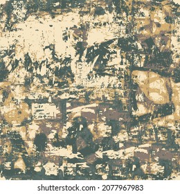 Resumen de un patrón sin fisuras en estilo grunge. Antiguo muro de hormigón sucio con manchas de pintura, suciedad, moho y óxido. Fondo vectorial con el mismo estilo. Adecuado para el diseño de papel pintado, papel o tela