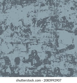 Abstract seamless pattern in grunge style. Old grey dirty concrete wall with spots of paint and mold. Messy worned monochrome vector background. Suitable for wallpaper design, wrapping paper or fabric