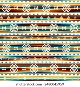 Abstract seamless pattern. Grunge abstract grunge vintage pattern. Tribal aztec style. Vector image.
