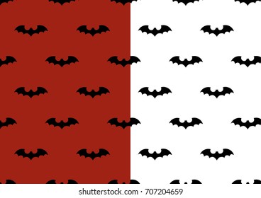 Abstract Seamless Pattern Halloween with bats, vector background design.