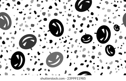 Abstract seamless pattern with halloween pumpkin symbols. Creative leopard backdrop. Vector illustration on white background