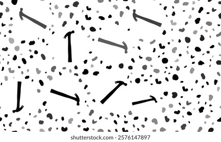 Abstract seamless pattern with hammer symbols. Creative leopard backdrop. Vector illustration on white background