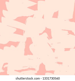 Abstract seamless pattern with hand drawn brush strokes. Vector painted background.
