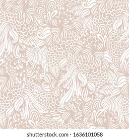 Abstract seamless pattern with hand drawn textures. Vector background.