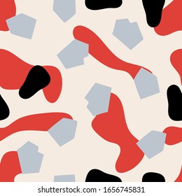 Abstract seamless pattern with hand drawn shape. Creative texture for fabric, wrapping, textile, wallpaper, apparel. Vector illustration