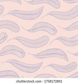 Abstract seamless pattern with hand drawn twigs, plants and plants. Beautiful modern texture with doodle elements.  background for your design, backdrops, wrapping, fabric print