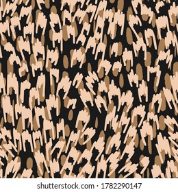 Abstract seamless pattern with hand drawn small organic shapes and scribbles. Graphic brush texture. Good for textile, fabric, background or wrapping design. Simple minimalist style.